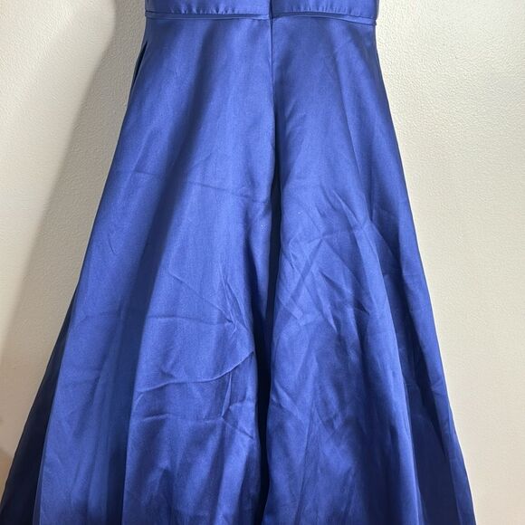 IEENA for MAC DUGGAL 55010 Women Midnight Navy Plunging Sweetheart Ball-Gown 2 - Picture 7 of 11